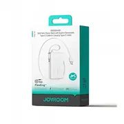 Joyroom Powerbank Jr-Pr2 35W 10000Mah ar izvelkamu Usb-C kabeli un iebūvētu Lightning balts Chowanym kablem wbudowanym