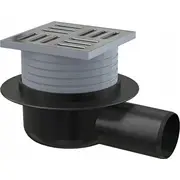 Kanalizācijas režģis 105105/50 mm sānu noteka. nerūsējošā tērauda režģis. mitrais sifons. augstums 66Mm Kratka boczny. kratka nierdzewna. syfon mokry. wys.