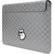 Karl Lagerfeld futrālis piedurkne Klcs14Sakhpcg 14 sudraba/sudraba Saffiano Monogram Choupette Etui Sleeve srebrny/silver