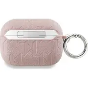 Karl Lagerfeld Klap2Pgchpp Airpods Pro 2 2022/2023 vāciņš rozā/rozā Monogram Choupette Head Cover