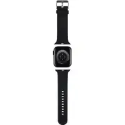 Kārlis Lāgerfelds Karls Klawlslcnk Apple pulksteņa siksniņa 42/44/45/49 mm melna/melna 3D gumijas Choupette galva Karl Lagerfeld Pasek Watch 42/44/45/49Mm czarny/black strap Rubber Head