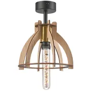 Lamkur Lando 50560 griestu lampa E27 koka/smilškrāsas Plafon sufitowa 1X15W