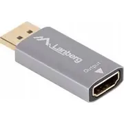 Lanberg Av adapteris Adapter Displayport M - Hdmi F 4K sudrabs Srebrny