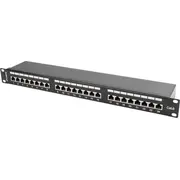 Lanberg Patch panelis 1U 19 24X Rj-45 Black Pps6-1024-B Panel Kat.6 Czarny