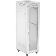 Lanberg skapis Standing Rack instalācijas 19 42U 600X800 pelēkas perforētas durvis Lcd Flat pack Szafa instalacyjna szara drzwi perforowane