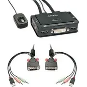 Lindy Dvi Kvm Switch 2 Port Compact Usb Audio Audio/Mic. 42341 Audio/Mikr.
