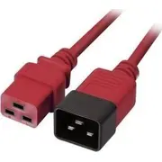 Lindy Iec C19 C20 Red 30124 Piegādes kabelis Kabel czerwony 2M
