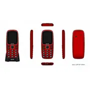 Mesmed mobilais tālrunis senioriem Metcomp Mt-166 Edgar Elegant Sos 4G Red Telefon dla Mescomp Czerwony