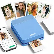Nelko Pp03 Bluetooth printera fotoattēlu drukāšana krāsaina 600Dpi tālrunim viedtālrunim zils Drukarka Druk Kolor Do Telefonu Smartfona Niebieski