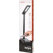 Orno Isiyo Led galda lampa 7W Galda ar induktīvo lādētāju un Usb. 390Lm. 3000-4000-6000K. krāsu temperatūras maiņas aptumšošanas funkcija. melna Lampka biurkowa zmiana temperatury barwowej funkcja czarna
