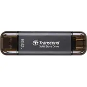 Transcend Esd310S ārējais Ssd disks 128 Gb melns Ts128Gesd310C Dysk 128Gb Czarny