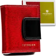 Peterson Compact sieviešu maciņš no dabīgās lakādas. Nosize Kompaktowy portfel damski lakierowanej naturalnej