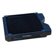 Alphacool Phobya R27-S140 radiators. 140 mm 18 Fpi. vara spuras. 2X collu savienotāji melni Radiator. miedziane G1/4-Calowe czarny