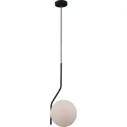 Piekarināmā lampa Italux Loft piekarināmā Lampa Carimi Pnd-3300-1-Bk metāls Uzstādīšanas stikls Zwis grafīta lodīšu balts Loftowa metalowa Oprawa szklany kula grafitowa