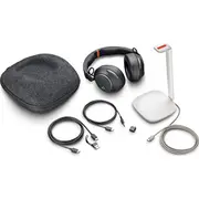 Poly Voyager Surround 85 austiņas 80 sērija Austiņas ohrumschliessend Bluetooth kabellos aktīva Rauschunterdruckung Usb-C adapteris. izmantojot Schwarz -Uc-Zertifiziert Series Headset aktive Adapter via