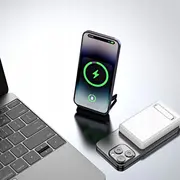 Powerbank Dudao K14S 20W Usb-A Usb-C Magsafe ar statīvu baltu 10000Mah