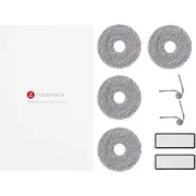 Roborock piederumu komplekts. malas/curv 2X filtrs. 4X mop audums. sānu suka Accessorie Kit. Edge/Curv Filter. Mop Cloth. Side Brush