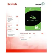 Seagate Barracuda cietais disks 16 Tb 3.5 collu St16000Dm001 Dysk twardy 16Tb cala