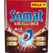 Somat Excellence trauku mazgājamās mašīnas kapsulas. 50 gabali 4W1 do zmywarki. sztuk