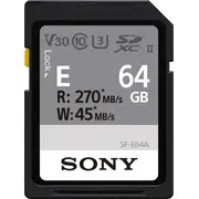 Sony Sf-E Sdxc karte Sfe64A Karta Gb Class Uhs-Ii/U3 V30