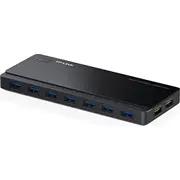 Usb Hub Tp-Link Uh720 centrmezgli un koncentratori 3.2 Gen 1 3.1 Micro-B 5000 Mbit/S Melns Huby koncentratory Czarny