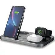 Veho Ds-7 Qi lādētājs mobilais tālrunis/viedtālrunis. viedpulkstenis. planšetdatora Usb Type-C Telefon Smartwatch. Tablet
