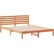 vidaXL Gultas rāmis Vasks Brūns 160 x 210 cm Masīv priedes koks Ramka Woskowy Lite drewno sosnowe