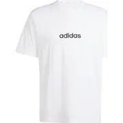 Vīriešu t -Krekls adidas Essentials lineārais viens balts Je 9000 m Koszulka Linear Single Je9000