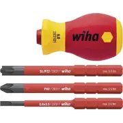 Wiha Skrūvgriezis ar uzgaļu turētāju Softfinish elektriskais slimVario Stubby komplekts 4 gab 41230 Uchwytem na bity zestaw electric