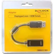 Adapteris Av Delock Displayport Hdmi melns 61849 Adapter czarny
