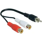 Adapteris Av Delock Rca Cinch x2 czarny 84493 Adapter