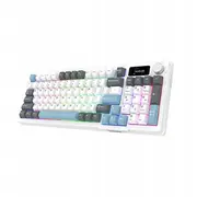 Aqirys mehāniskā tastatūra 96/95 vadu taustiņi atria balts Klawiatura mechaniczna klawiszy przewodowa Atria white