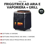 Ariete 4636/00 Single 7 L autonomi 1700 Fryktnik par karsto gaisu melno Autonomiczny Frytkownica na powietrze Czarny