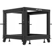 Atvērts plaukts 19 regulējams melnais lanbergs Open Rack 9U 600X600-1100 Regulowany Czarny Lanberg