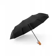 Automātiska saliekamā lietussargs ar koka rokturi 10 līniju xxl 115 cm melns Automatyczny parasol 10-Ramienny Xxl czarny