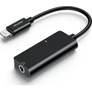 Awei Cl-121 Lightning Usb adapteris  ligzda zibens melns Awei083Blk Adapter Jack 3.5Mm Czarny