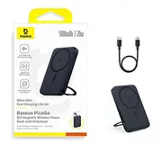 Baseus picogo melns Picogo Qi2 5000Mah 20W czarny