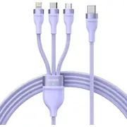 Baseus Usb-C  microUSB  Lightning Kabelis violets Cass030205 Kabel Usb Usb-C microUSB Lightning Fioletowy