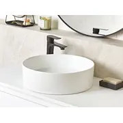 Beliani izlietne Keramikas galda  40 cm gandrīz balts Tebar Umywalka nablatowa ceramiczna biel