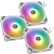 Bitspower Digital ventilators centrmezgls Bpta-Fx1812Ntwh-1 Wentylator Notos Rgb 3-Pack Hub
