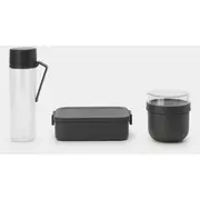 Brabantia pagatavojiet un paņemiet brokastu pusdienu komplektu tumši pelēku 206740 Make Take breakfast and lunch set dark grey