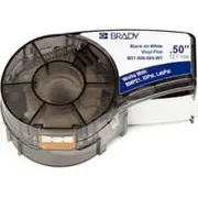 Breidijs Melns uz balta 6.4 m x 12.7 mm Brady Black on White 6.4M 12.7Mm