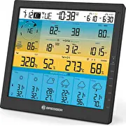 Bresser laikapstākļu centrs 7-In-1 saules 6 dienas 4Cast Pro Sf meteoroloģiskā stacija Stacja pogodowa Weather Center solar 6-Days