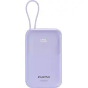 Canyon Power Bank Ontower 101 ar 10 000 mAh kabeļa Pd22.5W purpursarkanu power bank Onpower kablem Fioletowy