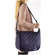 Caretero Black Waltted Crossbody Listonoszka Pikowana