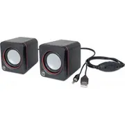 Manhetenas 2.0 ligzda 3.5 mm/USB 2 x 3 W datora skaļruņi 2600. sērija 161435 Komputerowe Manhattan Jack 3.5Mm/Usb 2X3W Seria