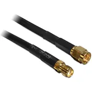 Delock antenas kabelis F melns 88443 Kabel Antenowy 2M czarny