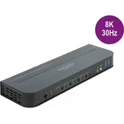 Delock Displayport 1.4 Kvm Switch 8K 30Hz ar Usb 3.0 un audio With and Audio