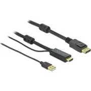 Delock Displayport Hdmi kabelis 2M melns 85964 Kabel czarny