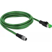 Delock Netzwerkkabel M12 4 Pin D-Kods Rj45 St Pvc 2M D-Kodiert